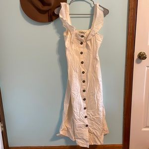 Madewell Princess seamed cream maxi dress 0